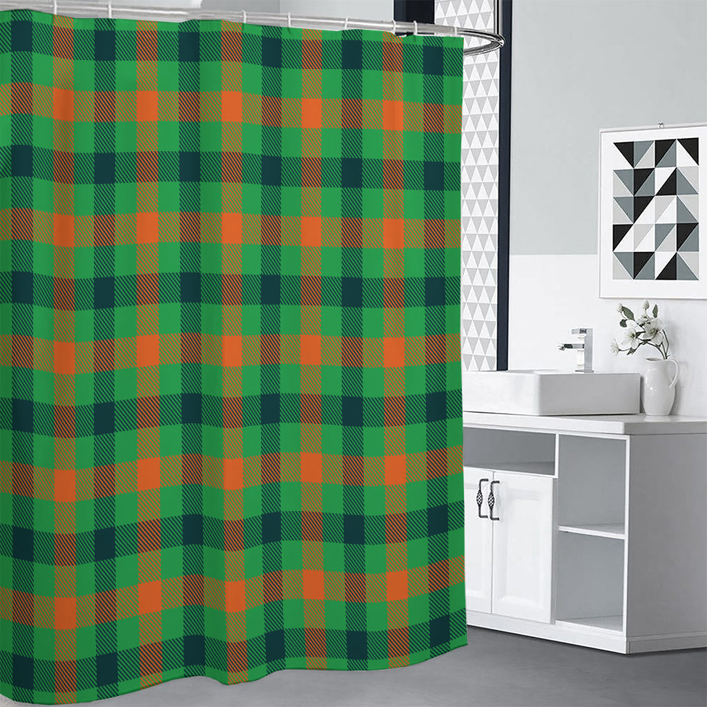 Saint Patrick's Day Buffalo Plaid Print Shower Curtain
