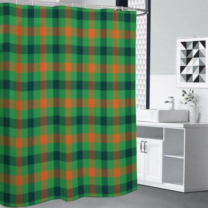 Saint Patrick's Day Buffalo Plaid Print Shower Curtain