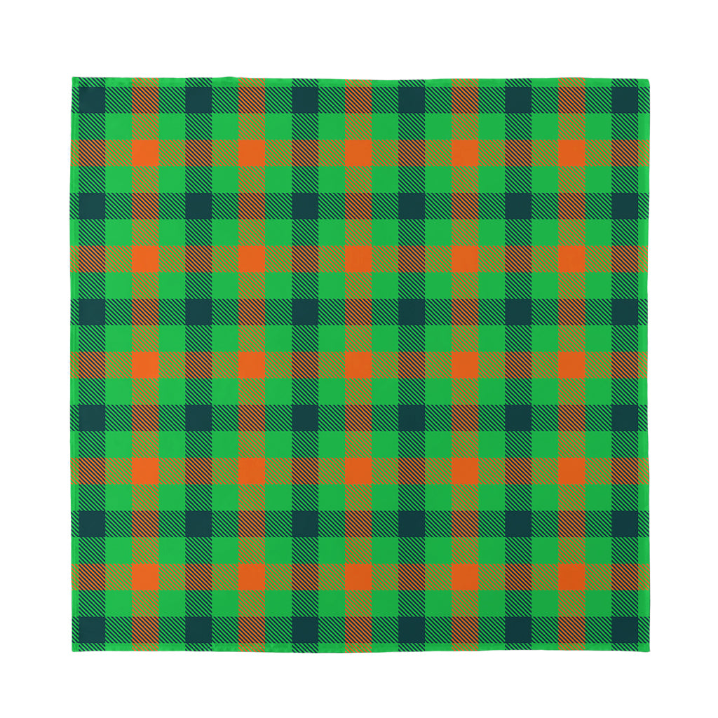 Saint Patrick's Day Buffalo Plaid Print Silk Bandana