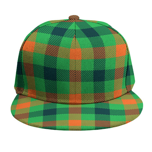 Saint Patrick's Day Buffalo Plaid Print Snapback Cap