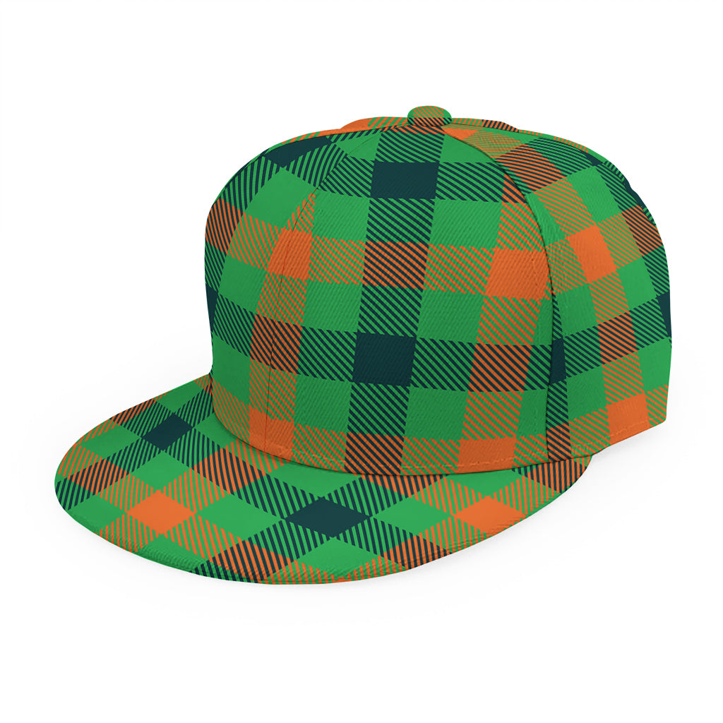 Saint Patrick's Day Buffalo Plaid Print Snapback Cap