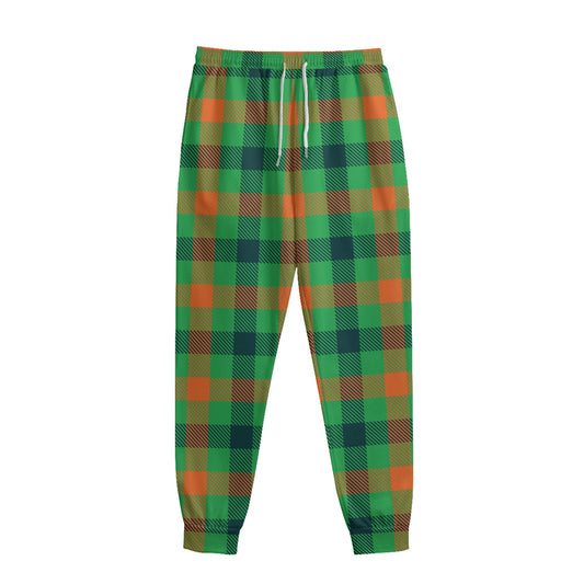 Saint Patrick's Day Buffalo Plaid Print Sweatpants