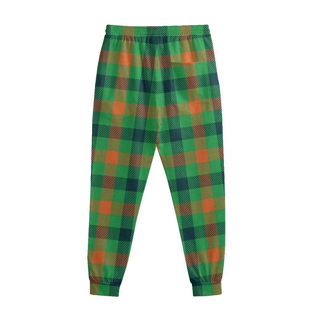 Saint Patrick's Day Buffalo Plaid Print Sweatpants
