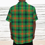 Saint Patrick's Day Buffalo Plaid Print Textured Short Sleeve Shirt