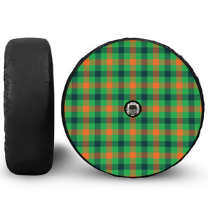 Saint Patrick's Day Buffalo Plaid Print Tire Cover With Camera Hole