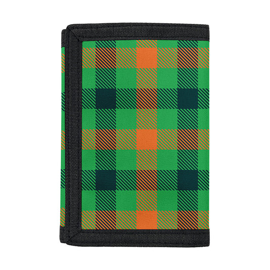 Saint Patrick's Day Buffalo Plaid Print Trifold Wallet