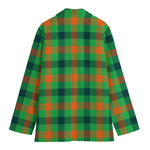 Saint Patrick's Day Buffalo Plaid Print Women's Blazer