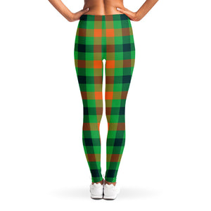 Saint Patrick's Day Buffalo Plaid Print Women's Leggings