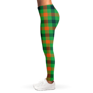 Saint Patrick's Day Buffalo Plaid Print Women's Leggings