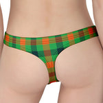 Saint Patrick's Day Buffalo Plaid Print Women's Thong