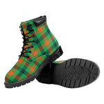 Saint Patrick's Day Buffalo Plaid Print Work Boots