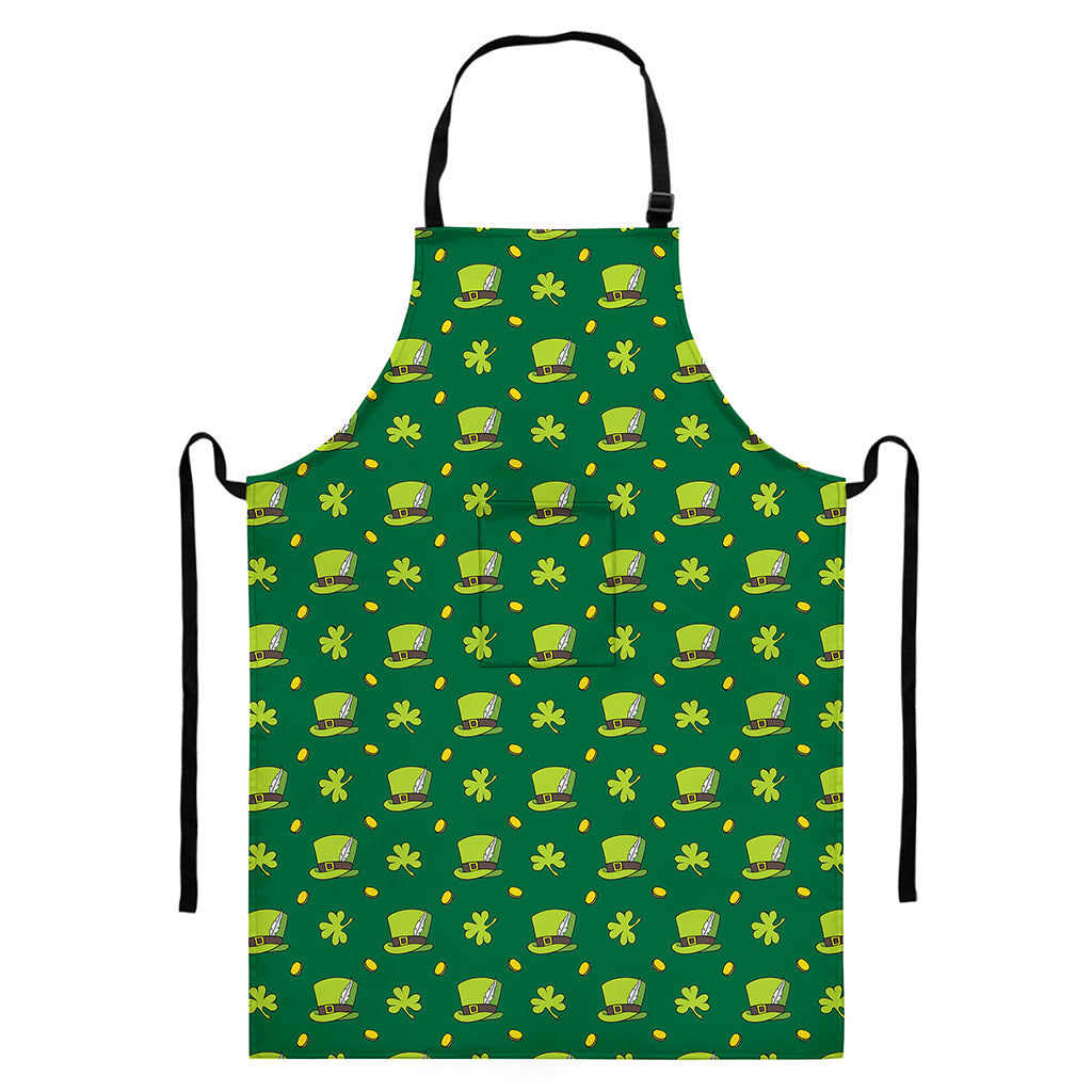 Saint Patrick's Day Celebration Print Bib Apron With Pocket