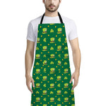 Saint Patrick's Day Celebration Print Bib Apron With Pocket