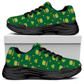 Saint Patrick's Day Celebration Print Black Chunky Shoes