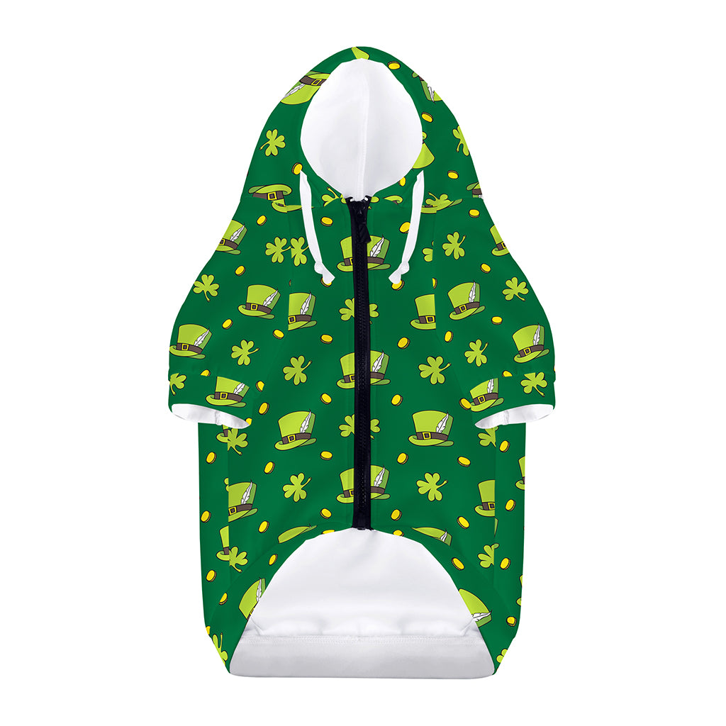 Saint Patrick's Day Celebration Print Dog Zip Up Hoodie