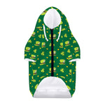 Saint Patrick's Day Celebration Print Dog Zip Up Hoodie