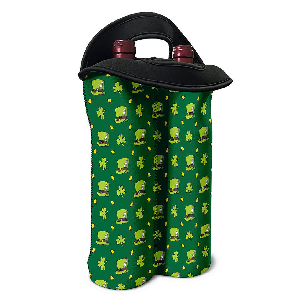 Saint Patrick's Day Celebration Print Double Neoprene Wine Tote