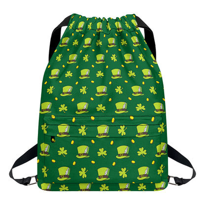Saint Patrick's Day Celebration Print Drawstring Backpack