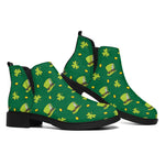 Saint Patrick's Day Celebration Print Flat Ankle Boots