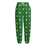 Saint Patrick's Day Celebration Print Fleece Lined Knit Pants
