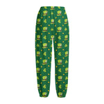 Saint Patrick's Day Celebration Print Fleece Lined Knit Pants