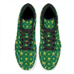 Saint Patrick's Day Celebration Print High Top Leather Sneakers