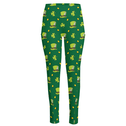 Saint Patrick's Day Celebration Print High-Waisted Pocket Leggings