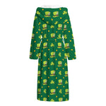 Saint Patrick's Day Celebration Print Hooded Bathrobe