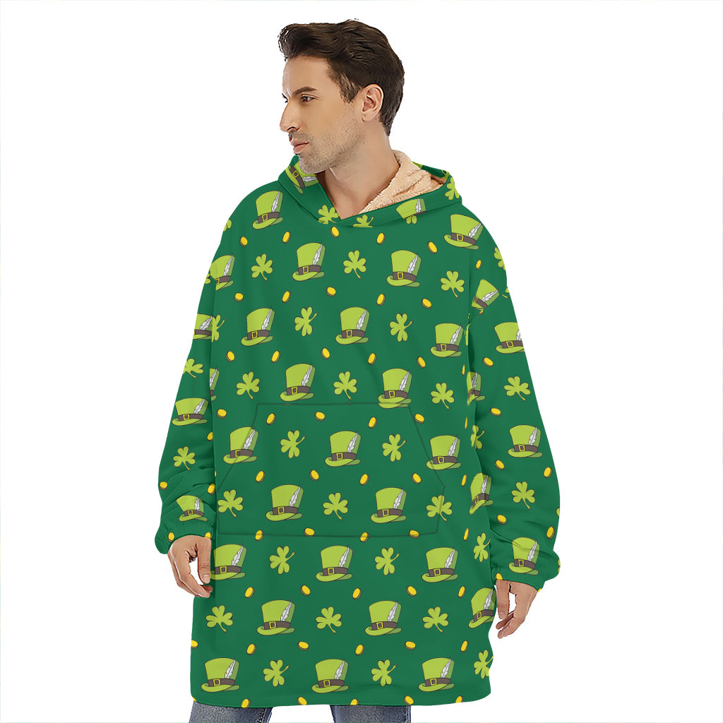 Saint Patrick's Day Celebration Print Hoodie Blanket
