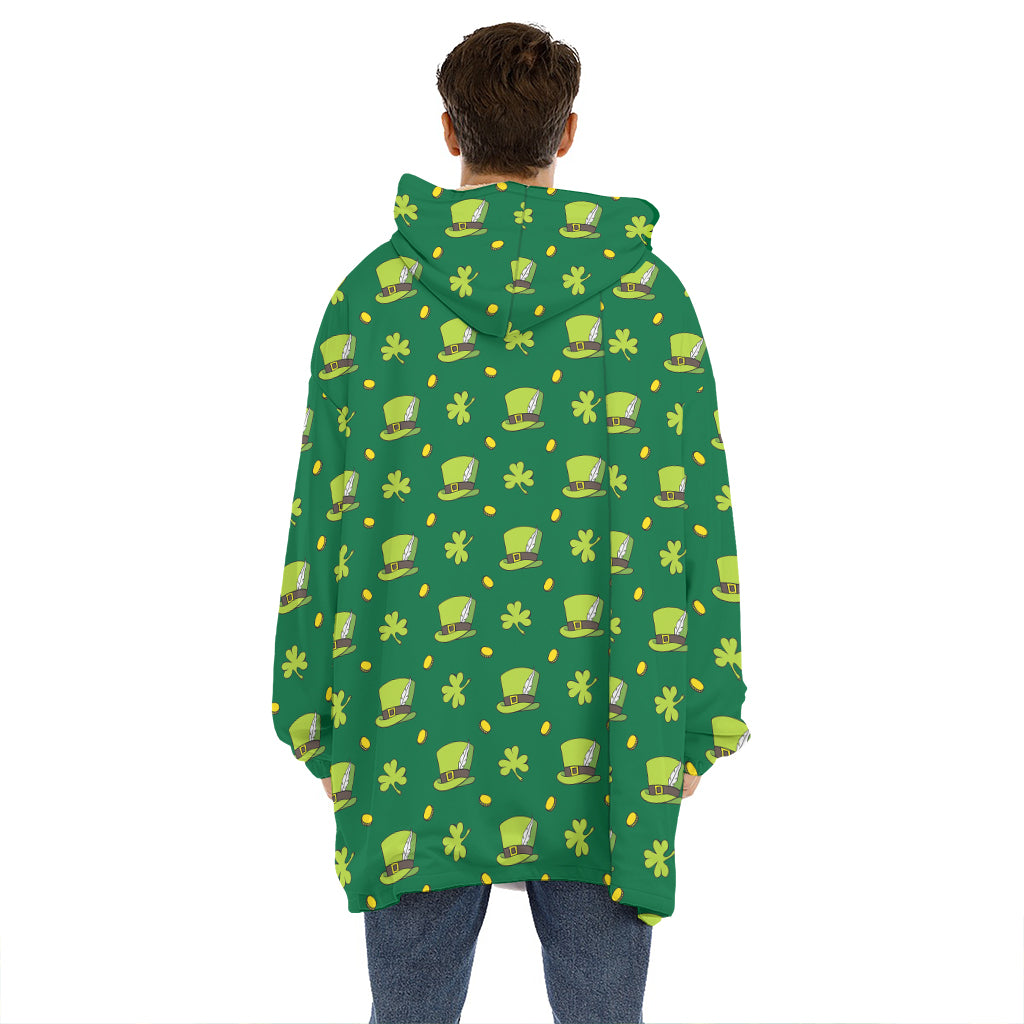 Saint Patrick's Day Celebration Print Hoodie Blanket