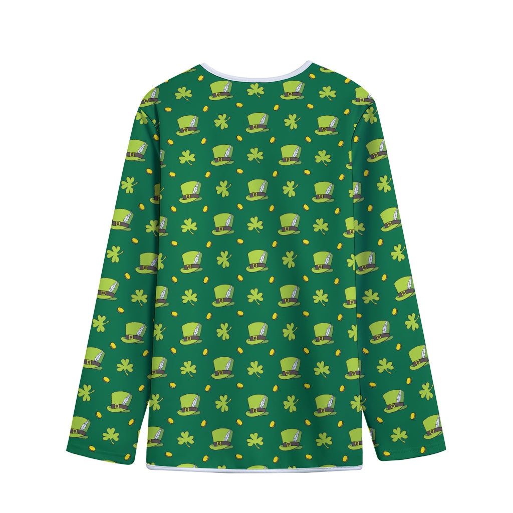 Saint Patrick's Day Celebration Print Long Sleeve Short Coat