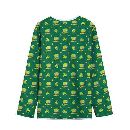 Saint Patrick's Day Celebration Print Long Sleeve Short Coat