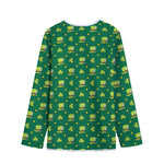 Saint Patrick's Day Celebration Print Long Sleeve Short Coat