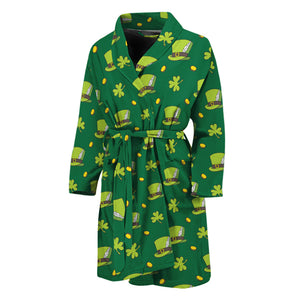 Saint Patrick's Day Celebration Print Men's Bathrobe