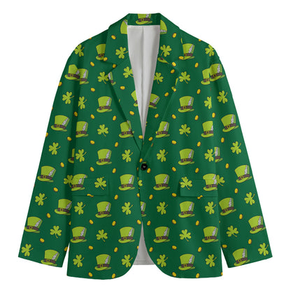 Saint Patrick's Day Celebration Print Men's Blazer