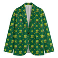Saint Patrick's Day Celebration Print Men's Cotton Blazer
