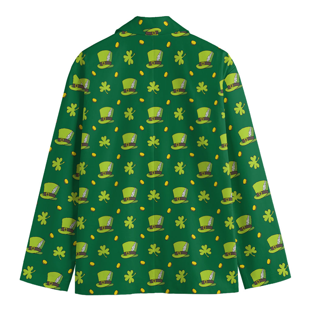 Saint Patrick's Day Celebration Print Men's Cotton Blazer