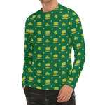 Saint Patrick's Day Celebration Print Men's Long Sleeve Rash Guard
