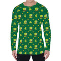 Saint Patrick's Day Celebration Print Men's Long Sleeve T-Shirt