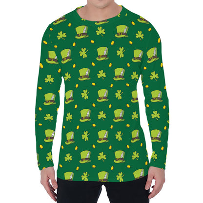 Saint Patrick's Day Celebration Print Men's Long Sleeve T-Shirt