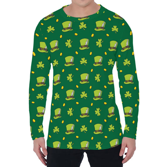 Saint Patrick's Day Celebration Print Men's Long Sleeve T-Shirt