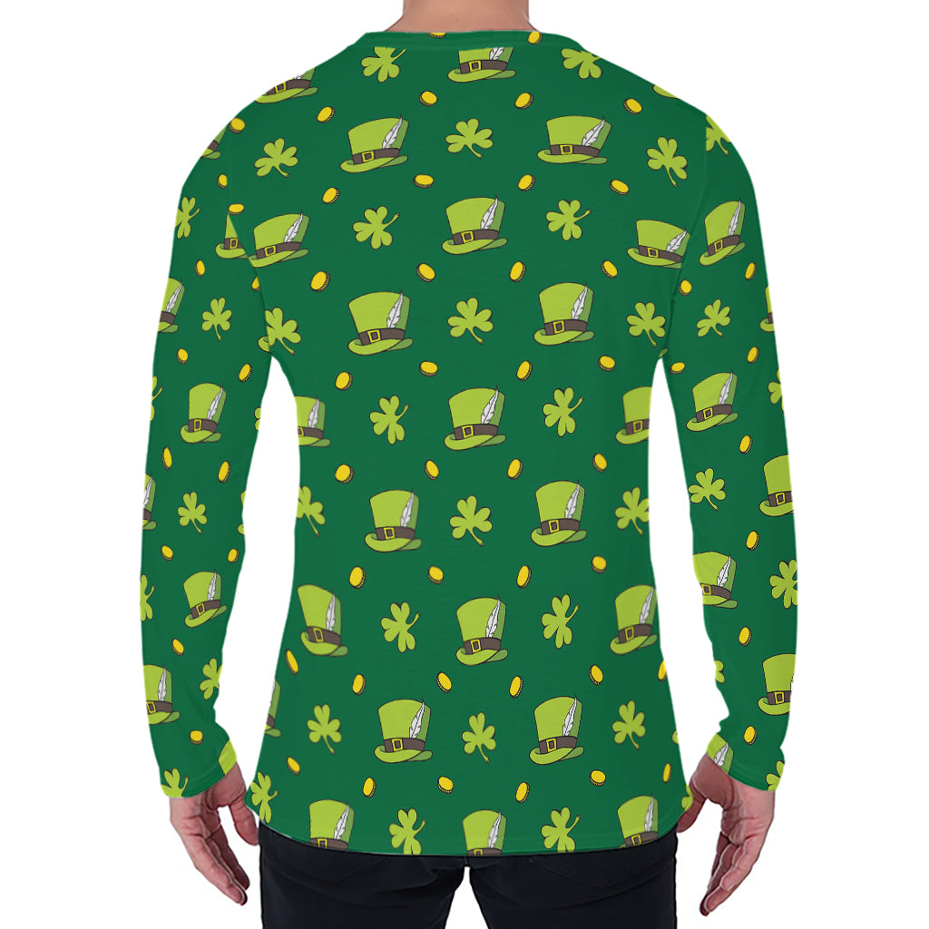 Saint Patrick's Day Celebration Print Men's Long Sleeve T-Shirt