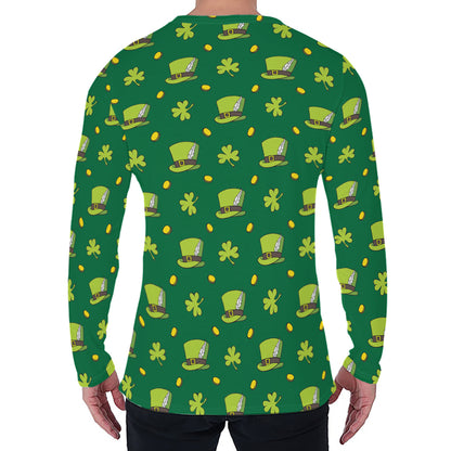 Saint Patrick's Day Celebration Print Men's Long Sleeve T-Shirt