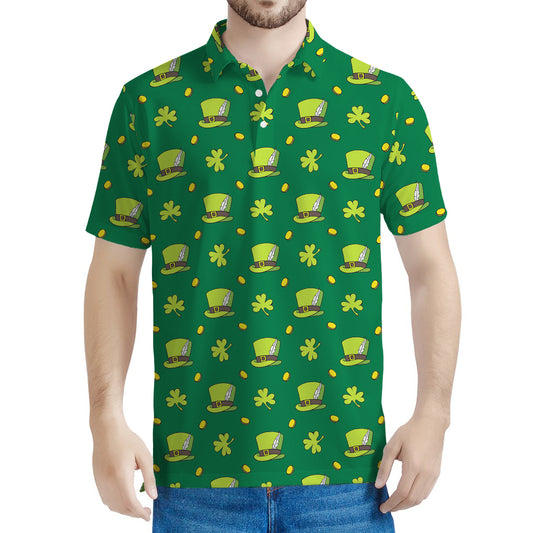 Saint Patrick's Day Celebration Print Men's Polo Shirt