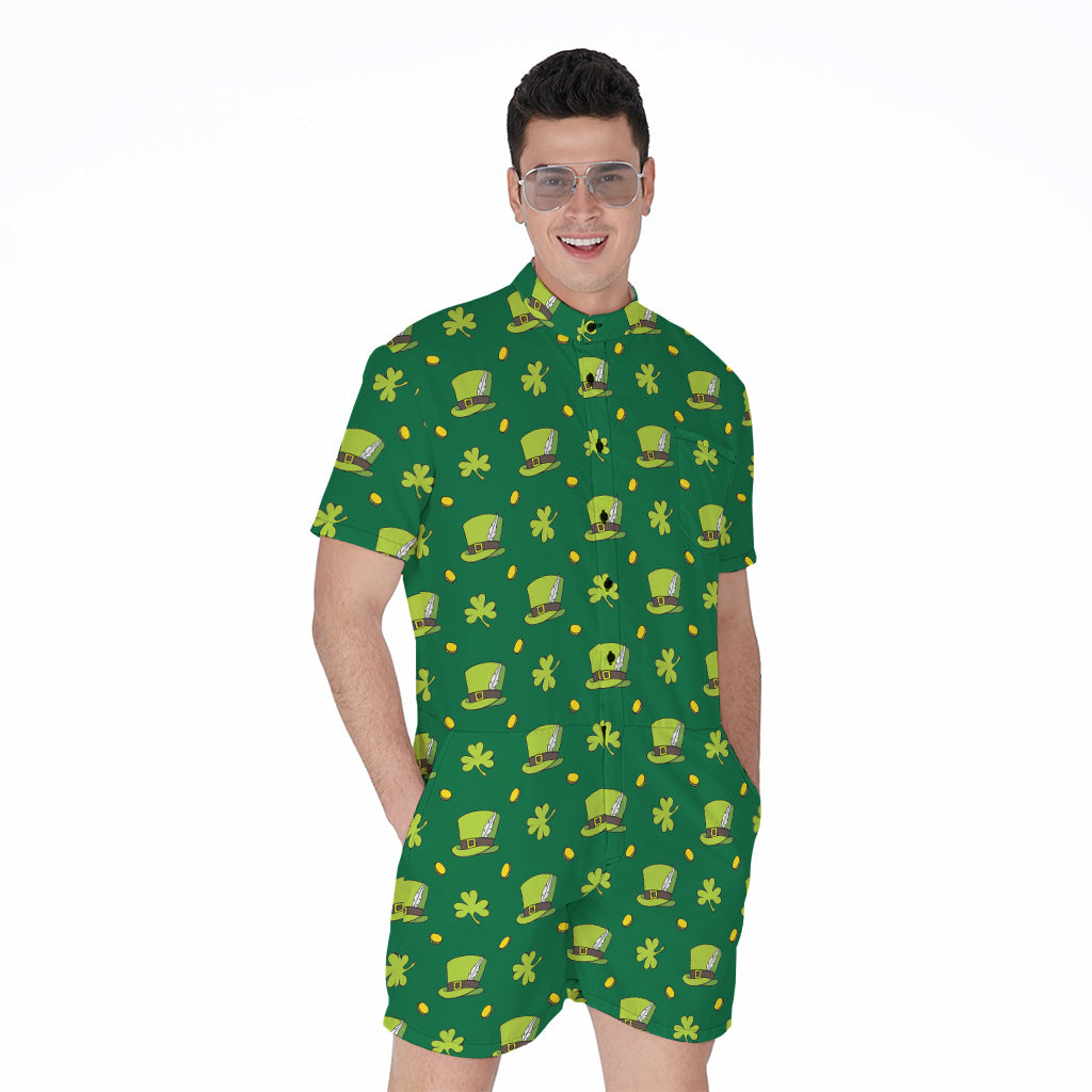 Saint Patrick's Day Celebration Print Men's Rompers