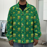 Saint Patrick's Day Celebration Print Men's Shirt Jacket