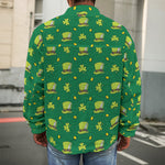 Saint Patrick's Day Celebration Print Men's Shirt Jacket