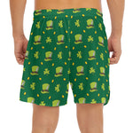 Saint Patrick's Day Celebration Print Men's Split Running Shorts