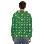 Saint Patrick's Day Celebration Print Men's Velvet Pullover Hoodie