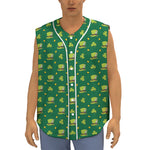 Saint Patrick's Day Celebration Print Sleeveless Baseball Jersey